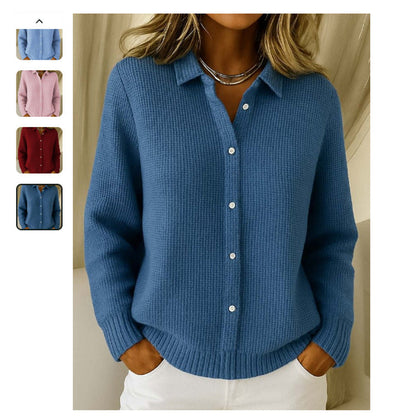 Pull tricoté décontracté à boutons