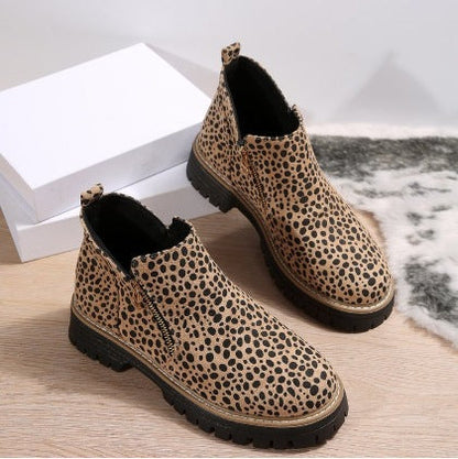 Bottines Suède Femme – Fermeture Éclair Automne/Hiver