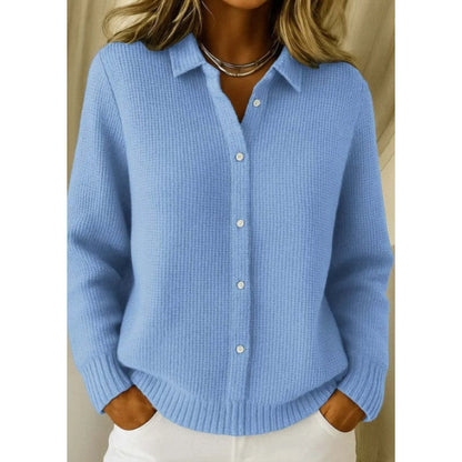 Pull tricoté décontracté à boutons