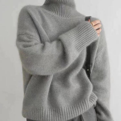 Pull Cachemire Col Roulé Oversize