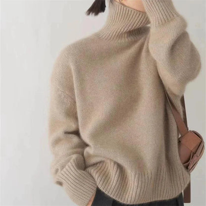 Pull Cachemire Col Roulé Oversize