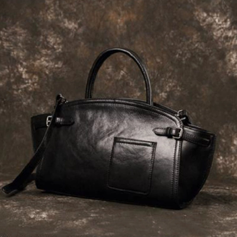Sac bandoulière zippé en cuir
