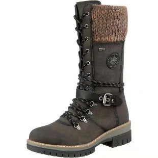 Bottes Martin d’Hiver à Talons Carrés Hauts