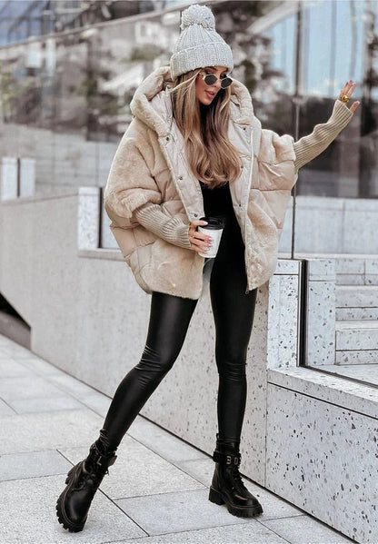 Manteau Douillet Chic à Capuche