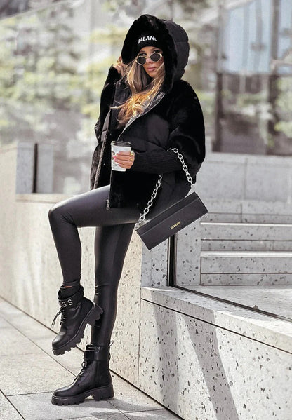 Manteau Douillet Chic à Capuche